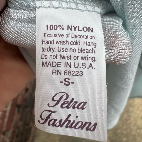 Vintage Petra‎ Fashions Lace Slip Blue Women’s Size  Small USA Made - Picture 6 of 6